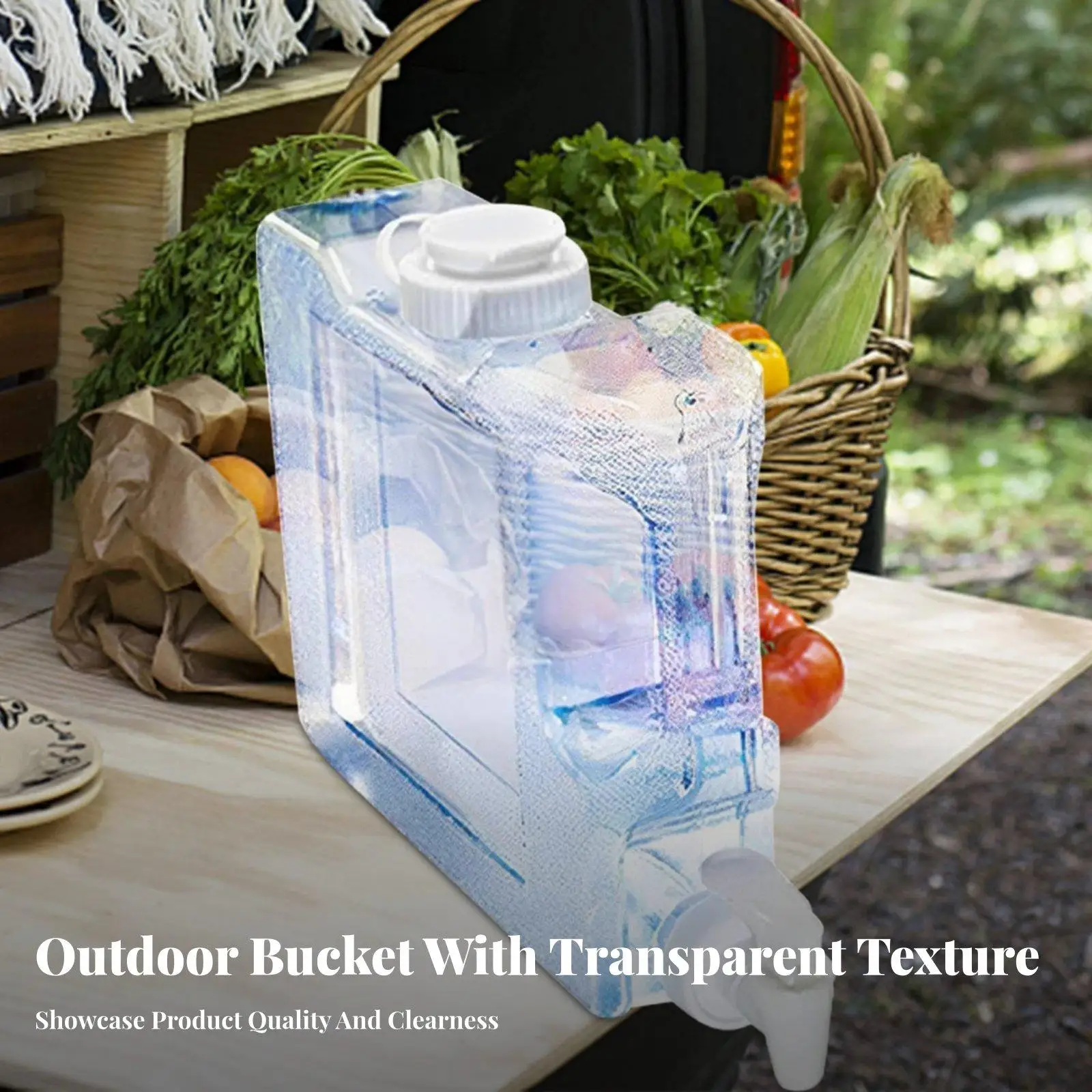 Carrying Handle Bucket Food Grade Water Container 3 Liter Portable Dispenser with Spigot for Home Event Outdoor view 4