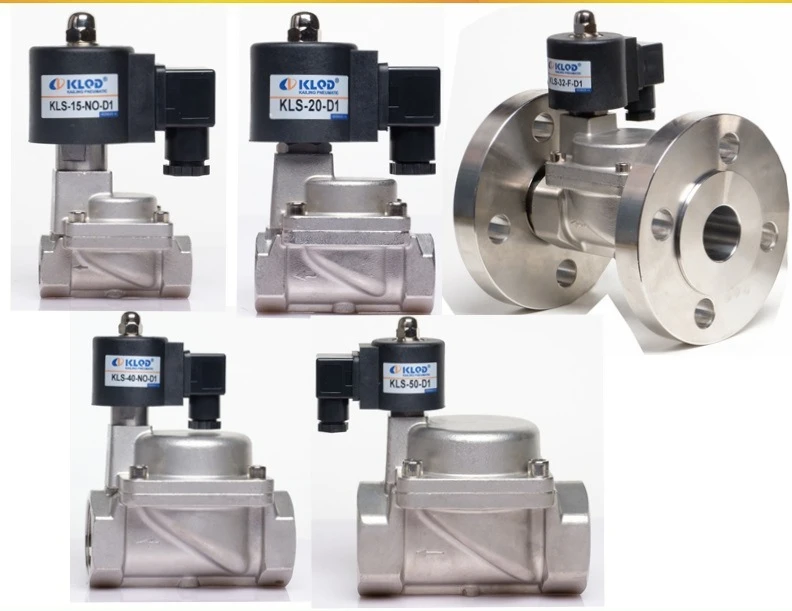 All stainless steel steam solenoid valve | Direct acting pilot operated high temperature and high pressure | Normally open flang