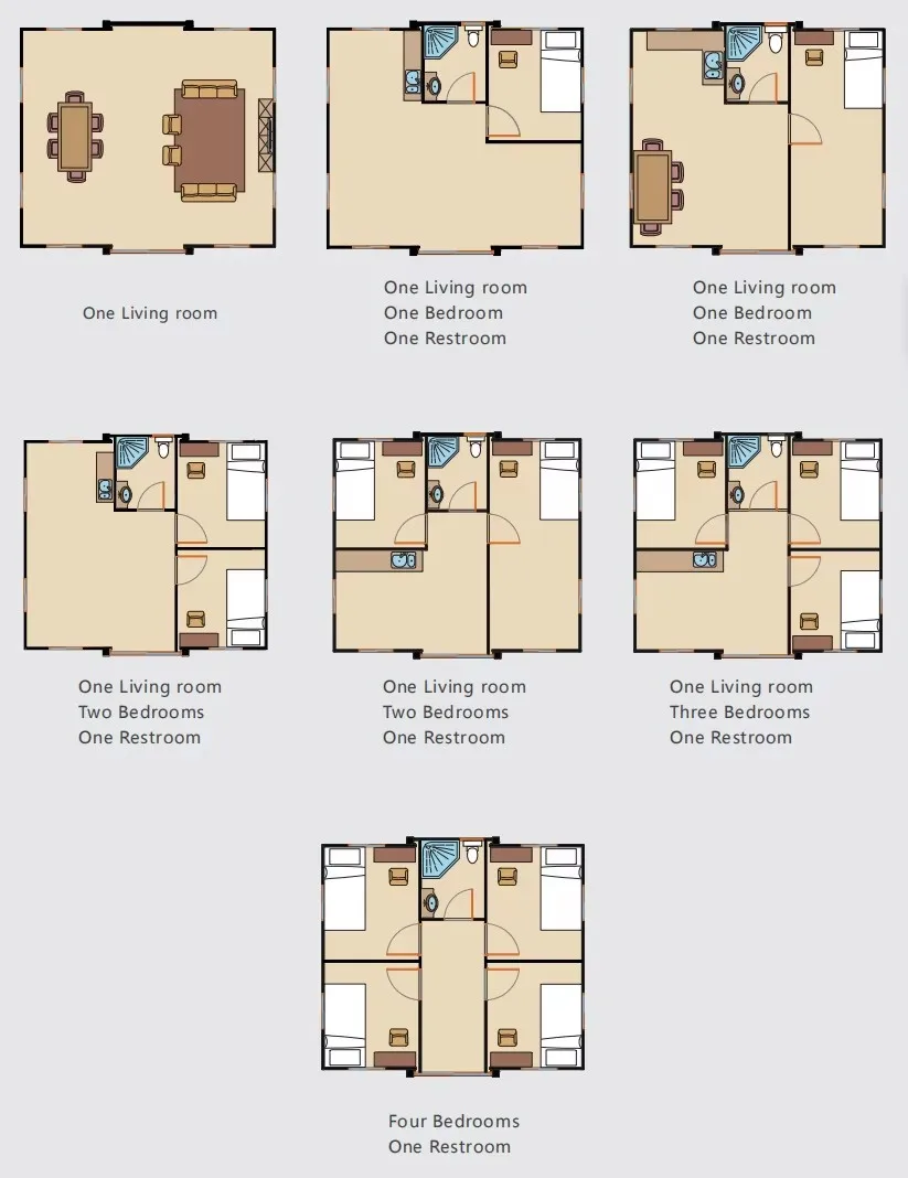 Ready to Live In 20ft 40ft Expandable Container House Folding Prefab Home with Kitchen Bathroom for Travel Camping or Daily Use