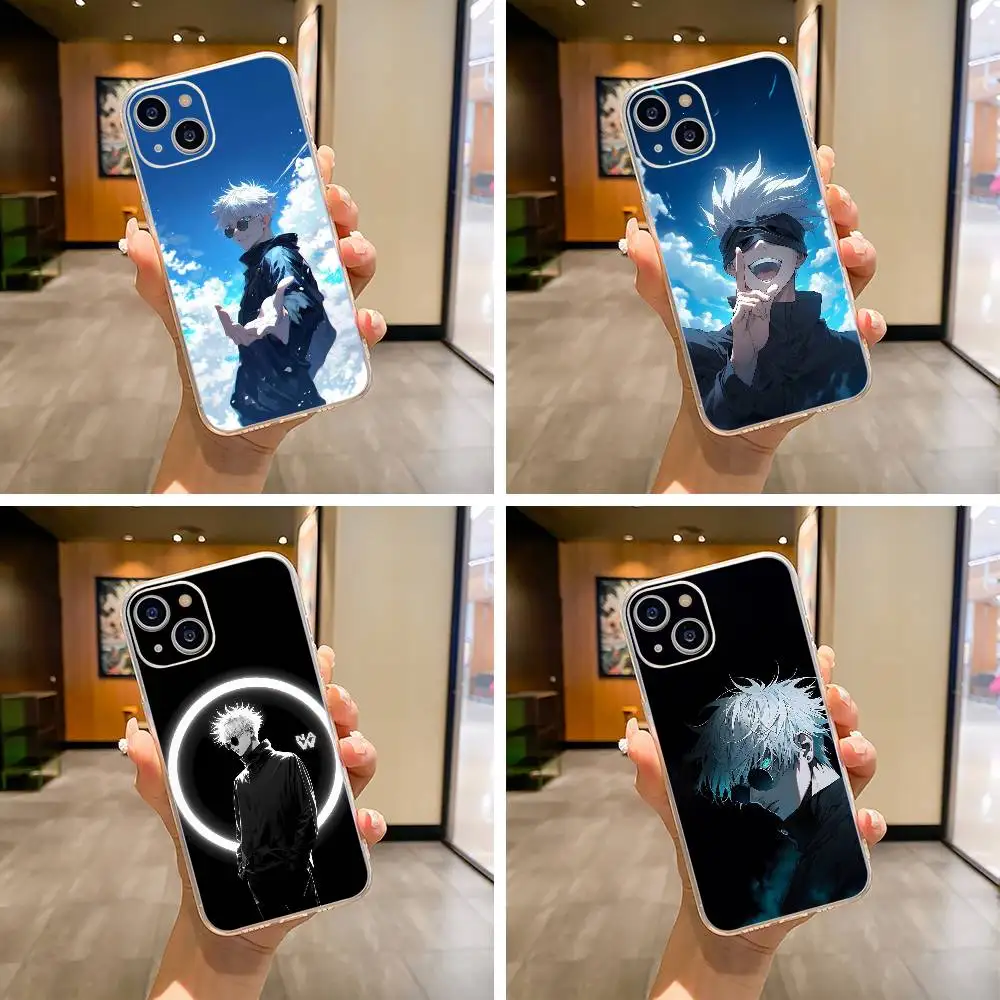 

Favorite Anime Characters-S-Satoru G-Gojo Phone Case For iPhone17,16,15,14,13,12,Pro Max, Plus Soft Silicone Transparent Cover