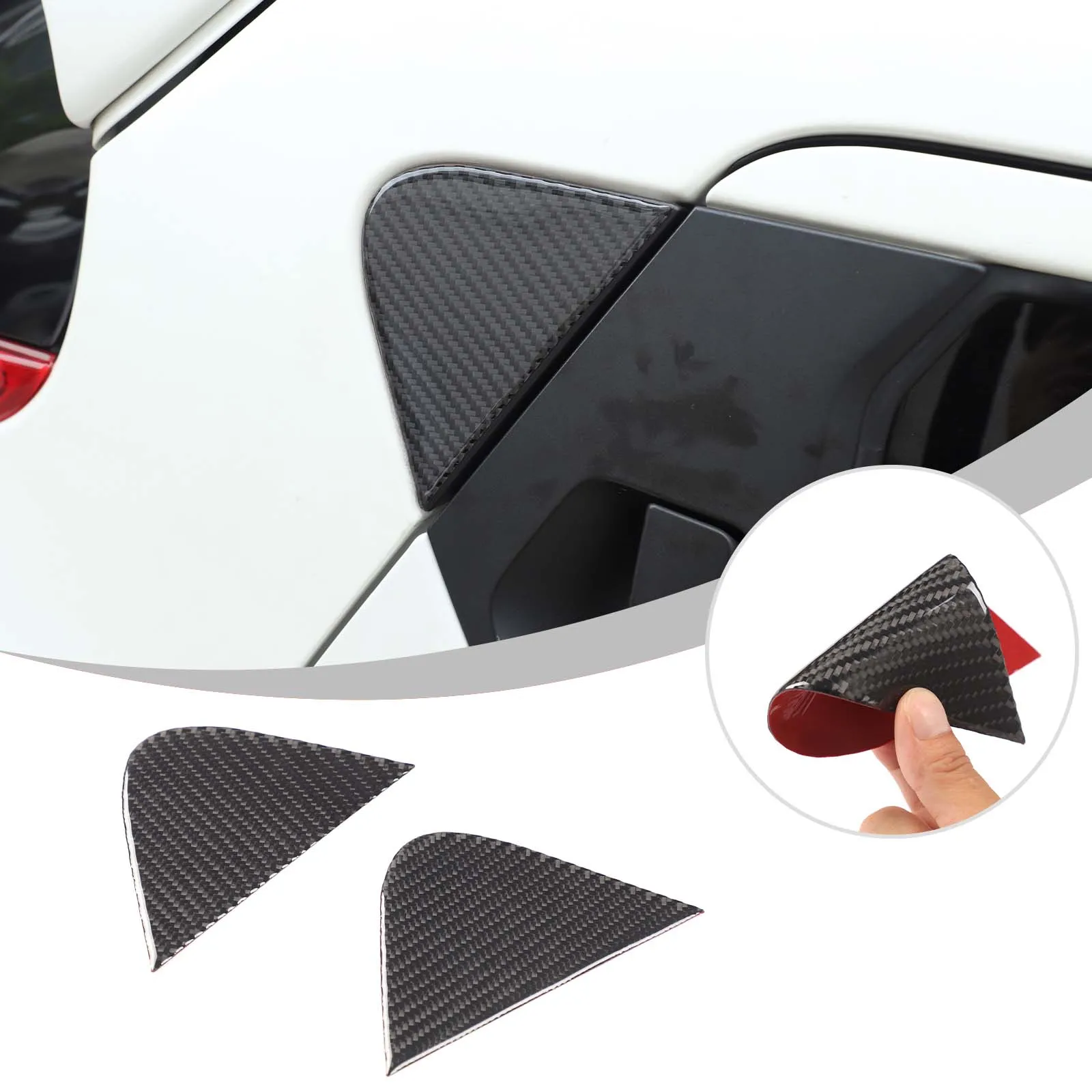 ل 2011-2019 نيسان جوك لينة ألياف الكربون نافذة السيارة الخلفية لوحة الكسوة ملصق اكسسوارات السيارات