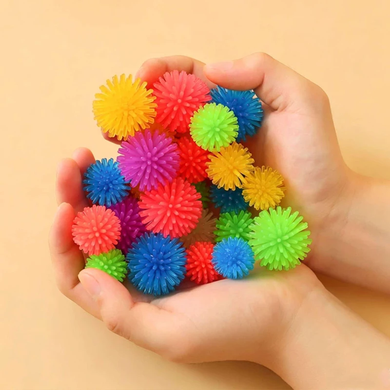 50/30/10PCS Small Soft Sensory Spiky Balls 2.5CM Squeeze Stress Relief Fidget Toys ADHD Anxiety Calming Kids Party Favors Gifts