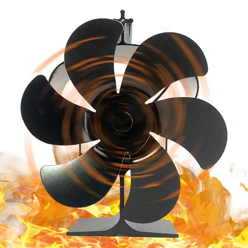 

Fireplace Fan Heat Powered Pellet Stove Fan 6 Leaves Non Electric Eco Thermoelectric Fan Fireplace Fan For Wood Burning Stove