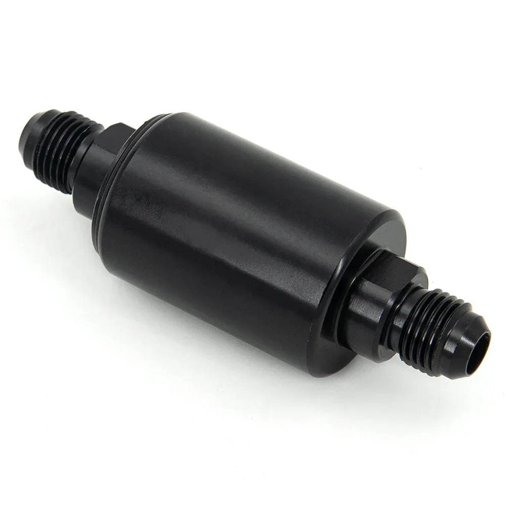 High Quality Aluminum Car Fuel Filter OD 32mm With 80 Microns 304 Steel Filter Element And AN6 Fittings FF-01