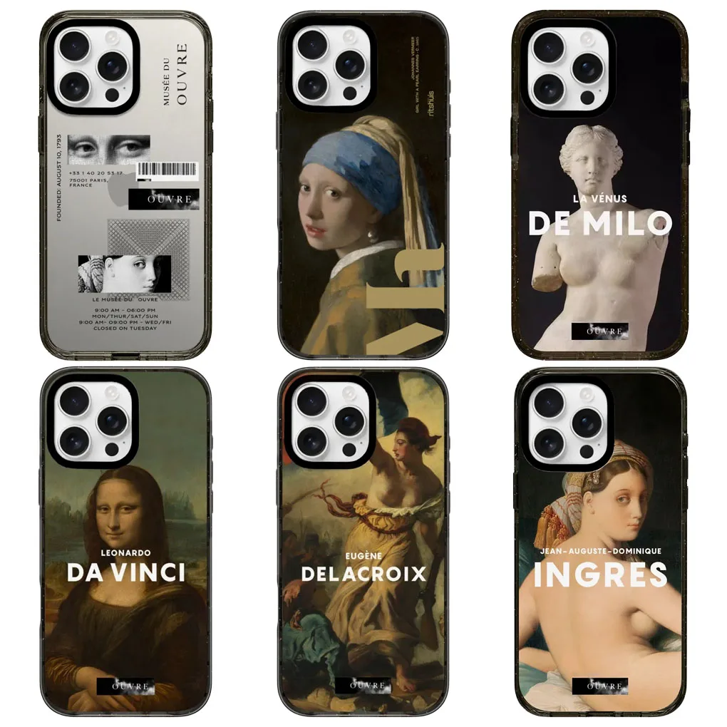 

Famous Painting 2.0 Acrylic Black Border Magnetic Phone Case Cover for IPhone 17 16 15 14 13 12 Pro Max Case