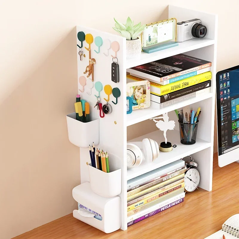 Newspaper Wooden Book Shelf Fashionable Corner Aesthetic Shelf Removable Estante Para Libros Office Accessories