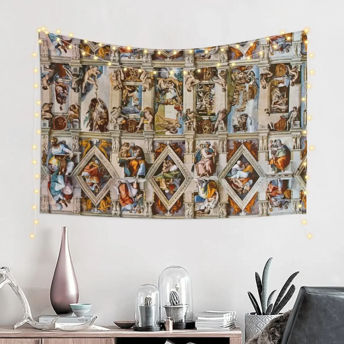 Ceiling of the sistine chapel in the Vatican, Rome, Italy Tapestry Wall Mural Room Design Decoration Bedroom Tapestry