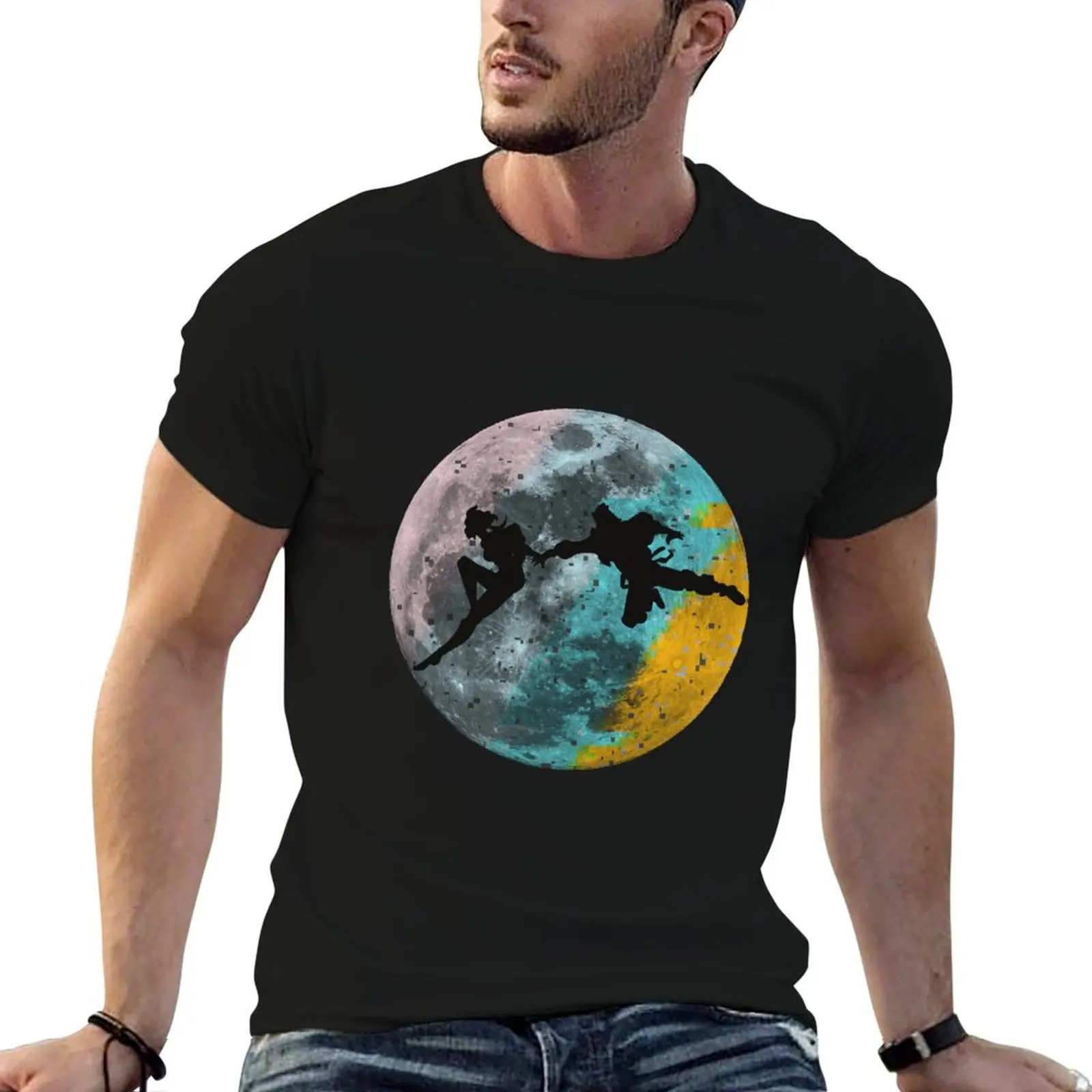 I really wanna stay at your moon T-Shirt Work Wear Short Sleeve T-Shirt
