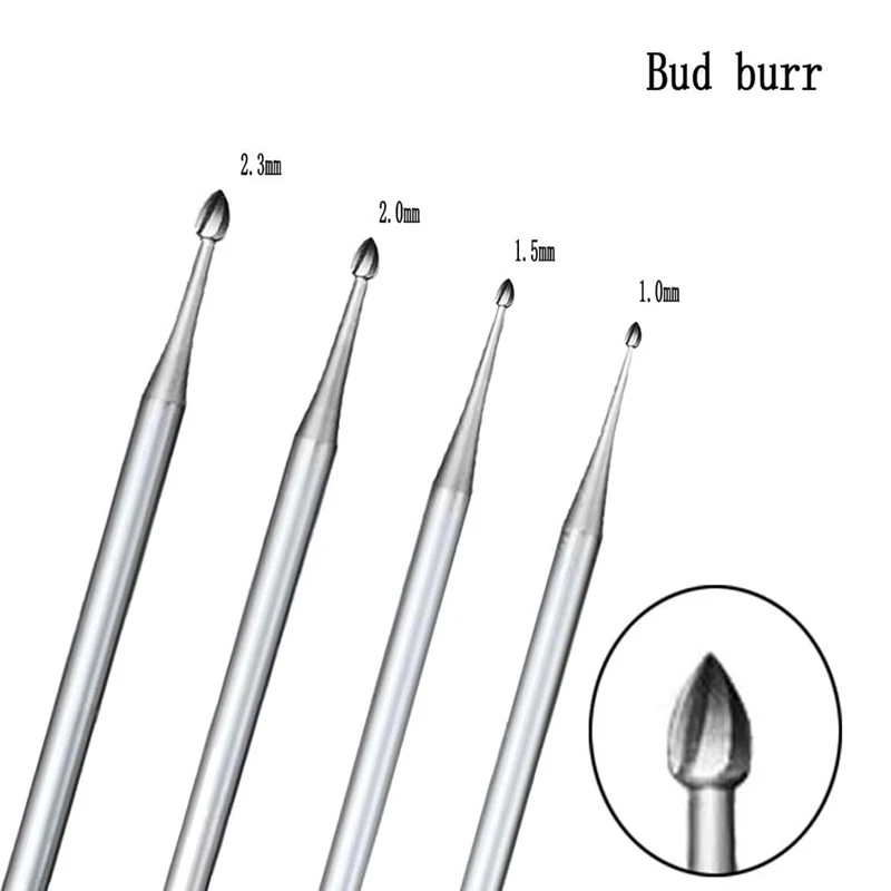 24 Pcs 3/32Inch Shank Burr Sets,Includes Ball Burs, Stone Setting Bits, Round Cup Burr, 90º Hart Burs And Bud Bur Kits