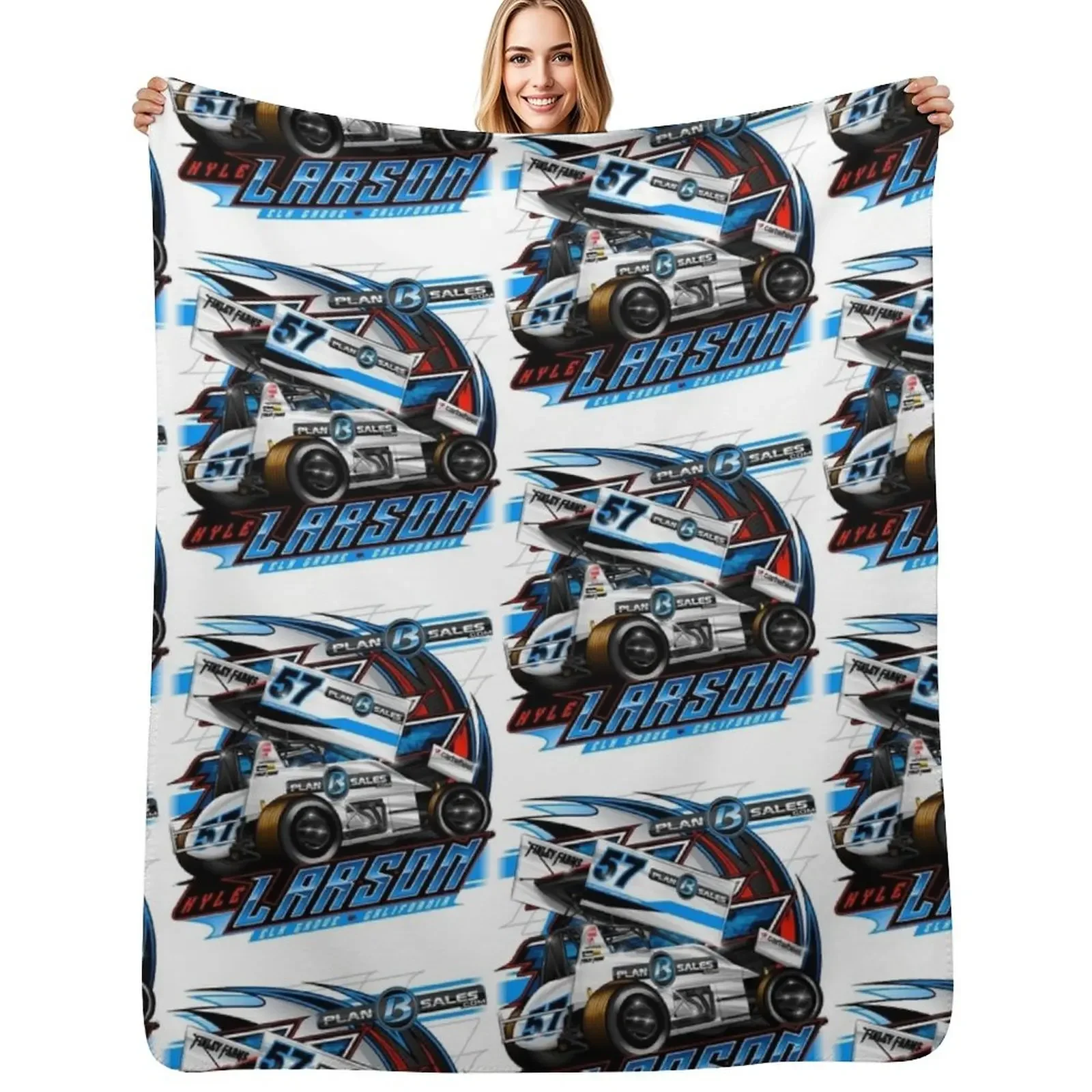 

Kyle Larson Kyle , #2 Throw Blanket Plaid on the sofa bed plaid Giant Sofa Blanket