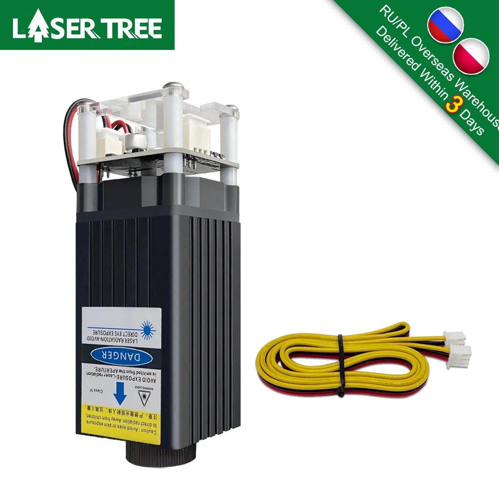 Imagem -06 - Laser Tree-optical Power Laser Cabeça Módulo Laser Ttl Luz Azul Gravador Cnc Corte de Madeira Ferramentas Faça Você Mesmo 20w 10w 5w 450nm