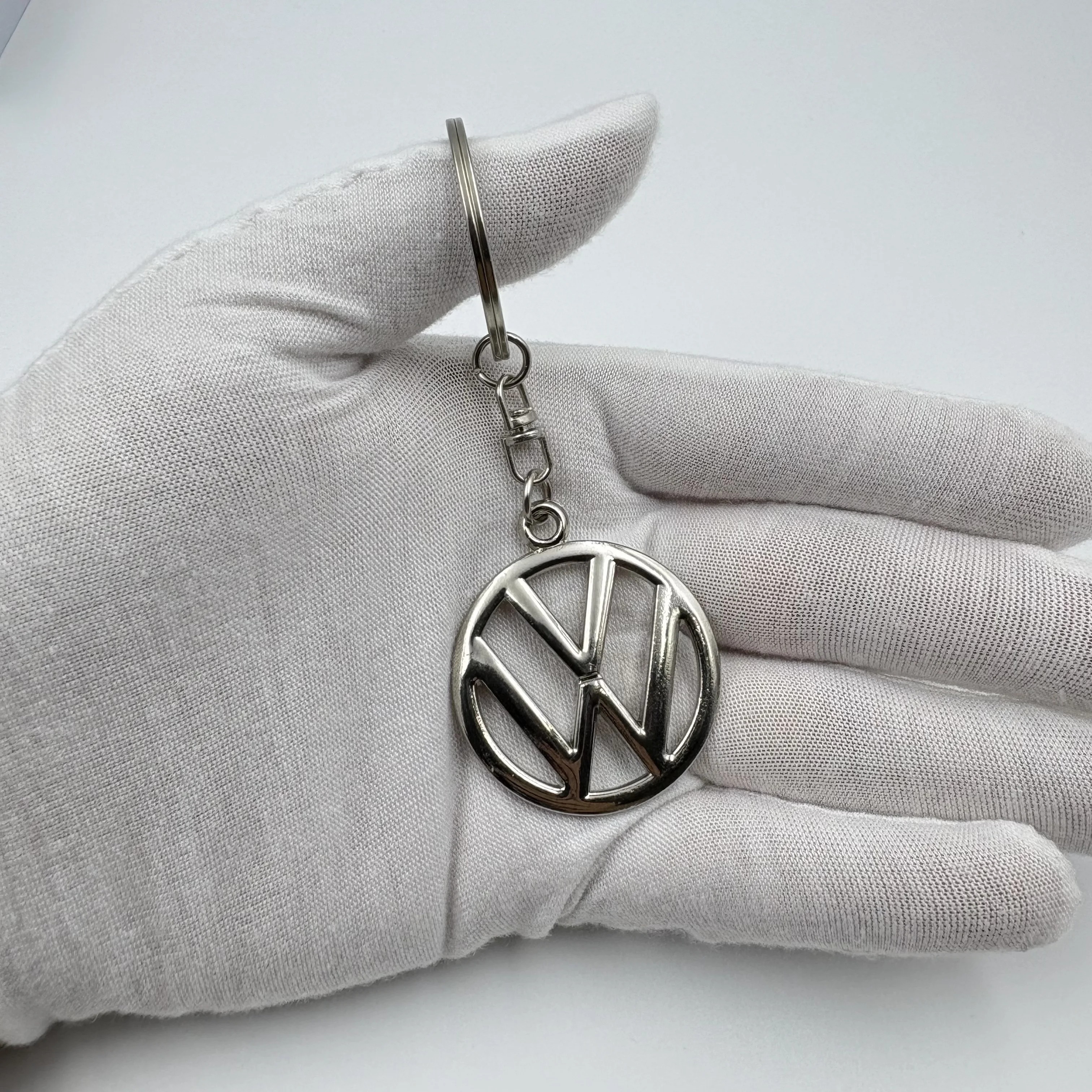 سلسلة مفاتيح معدنية بشعار سيارة vw حلقات سلسلة مفاتيح لسيارة Volkswagen VW Jetta MK5 MK6 Golf 4 5 6 7 Passat B5 B6 B7 Polo Tiguan CC gti