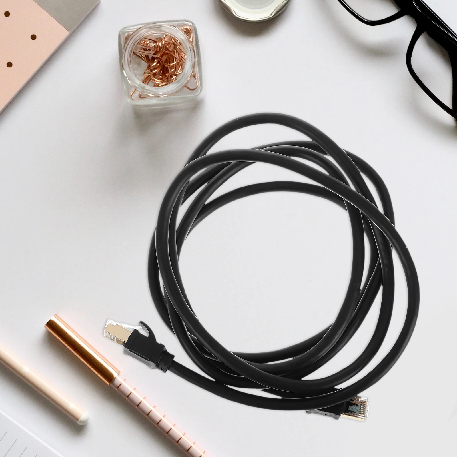 

Cat8 Network Cord Pure Copper Double Shielded 2000mhz High Speed 40gbps Ethernet Cable Patch Cable Gaming Laptop Router