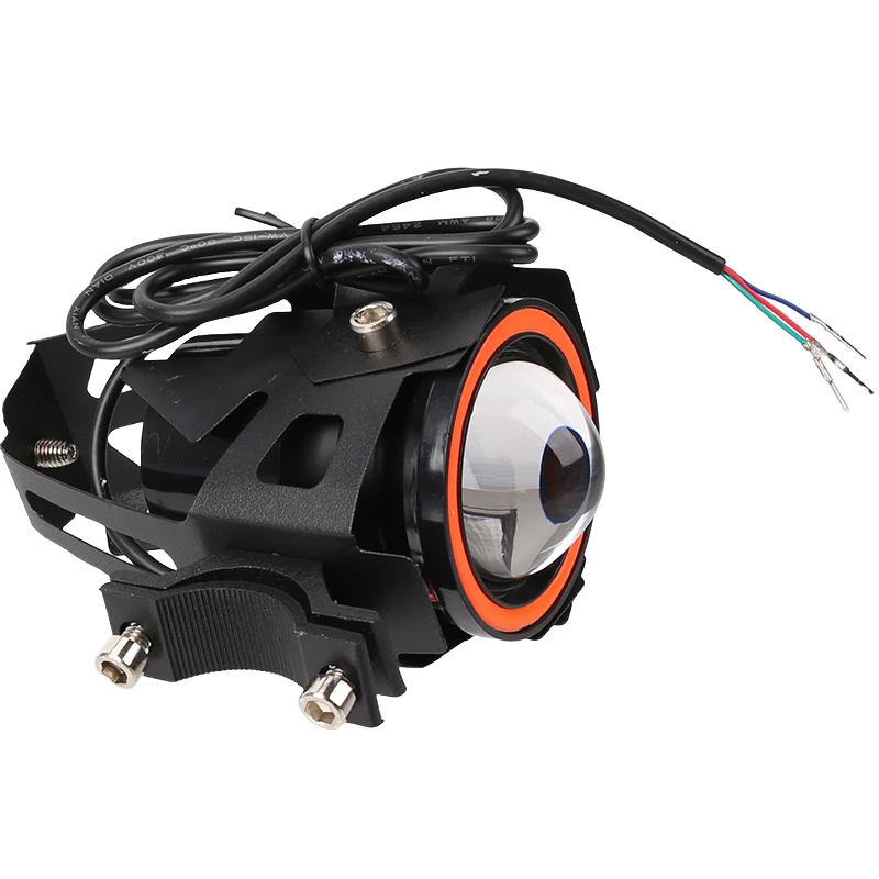 دراجة نارية المصباح أضواء الضباب السوبر مشرق Abgle عيون أضواء إضافية العالمي موتو مساعد U7 مصباح قيادة LED صغير