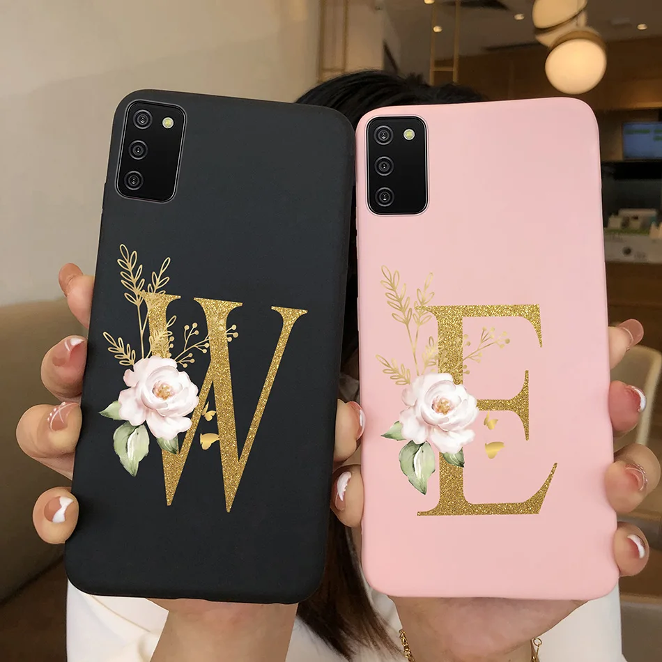 Fashion Case For Samsung Galaxy A02S SM-A025F A 02S Letters Silicone Soft Back Cover For Samsung A02 A02S M02S Phone Case Bumper