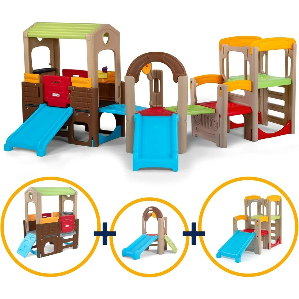 Playhouse, Easy Assembly and Sturdy, Long-lasting Construction, Slides, Climbing Ramps and More, Playhouses for Kids