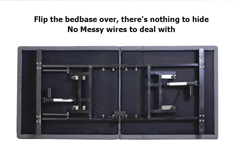 Wielofunkcyjna inteligentna rama łóżka z pilotem, rozkładana łóżko typu king size z regulacją dla seniorów