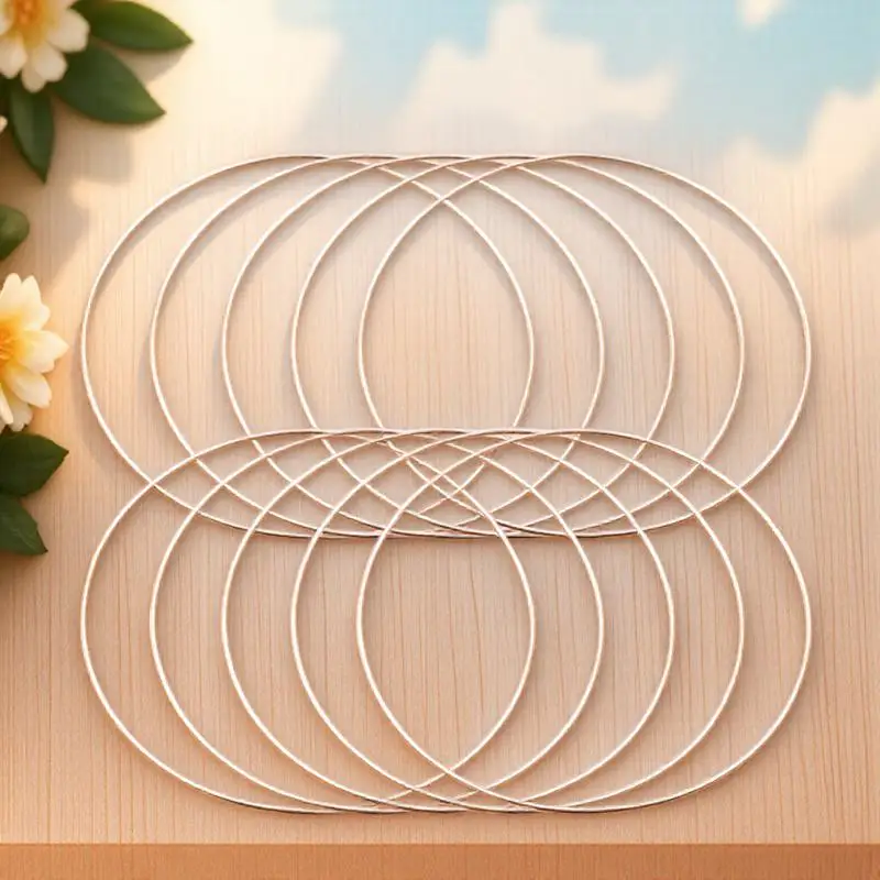 

10pcs Metal Dreamcatcher Rings Diy Accessories Smooth Sturdy Iron Hoops 35Mm For Handmade Crafts Plant Hangers Craft