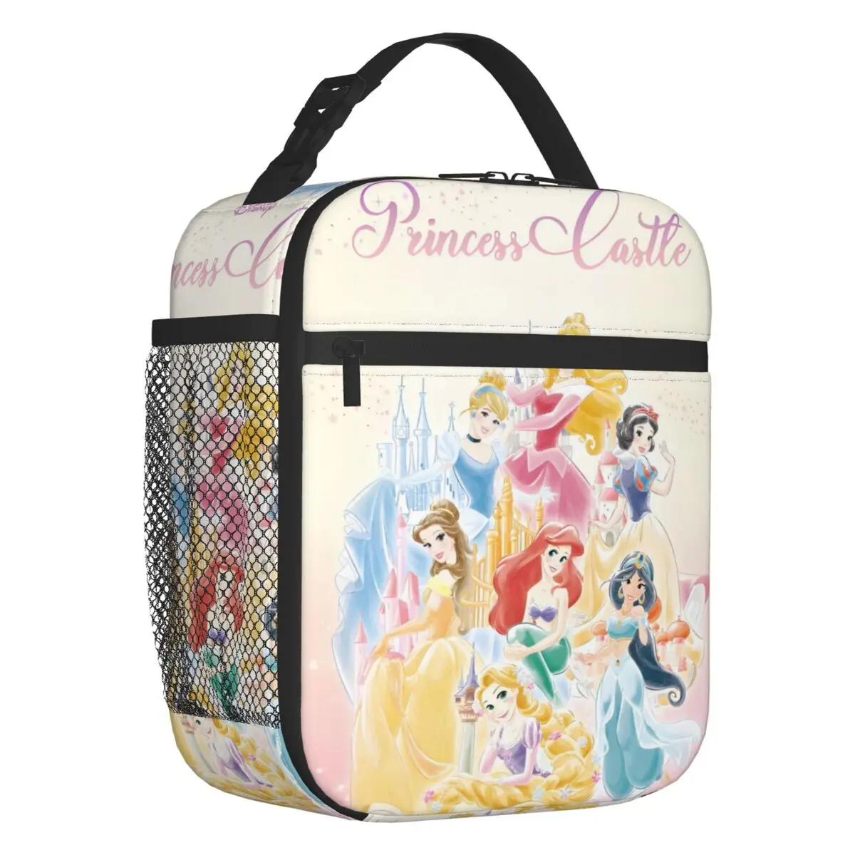 

Custom Adorable Princess Lunch Bag Cooler Warm Cartoon Movie Kawaii Film Insulated Lunch Boxes for Children School