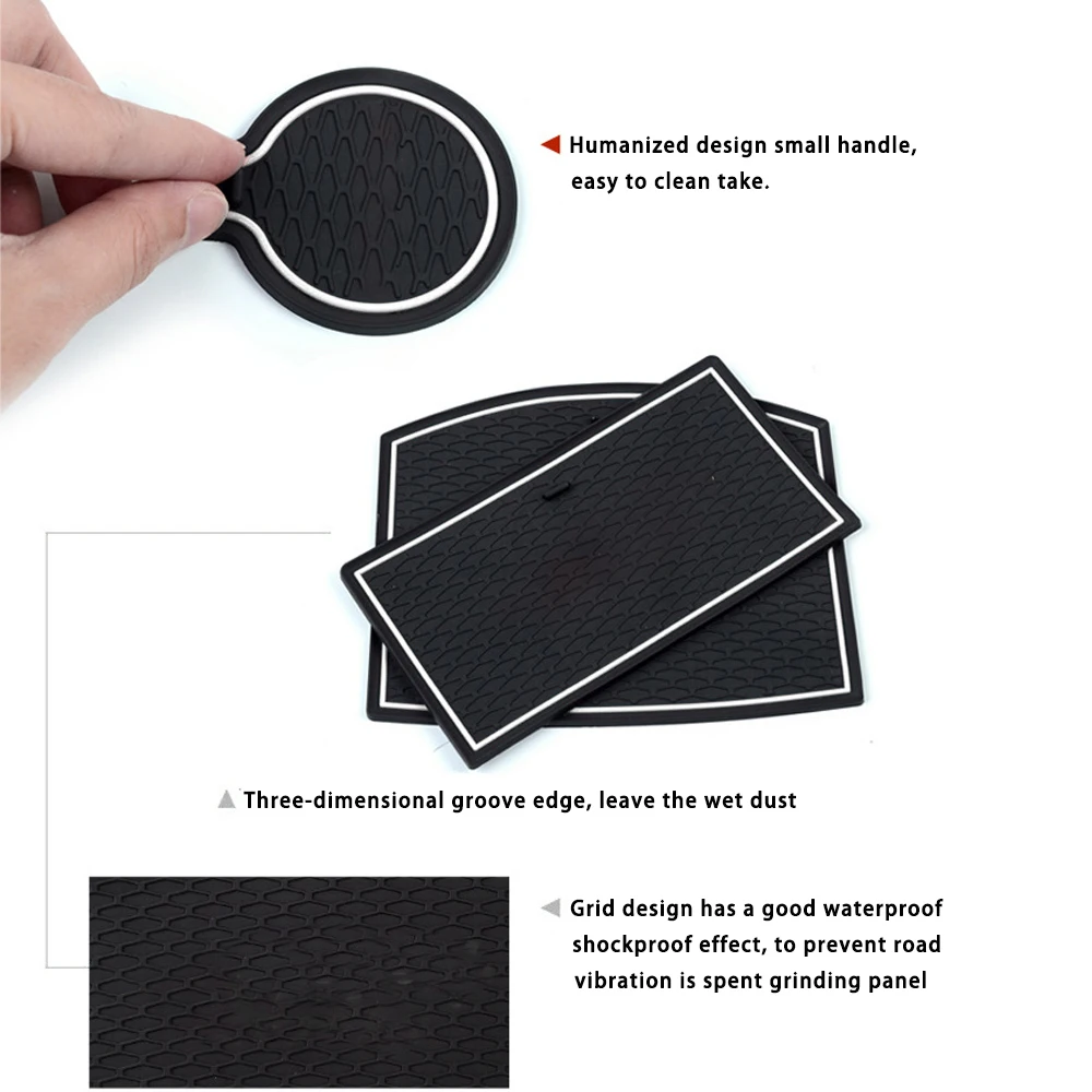 Car Door Groove Mats For suzuki Swift 2018-2024  Anti-Slip Gate Slot Cup Mat Interior Accessories  12PCS