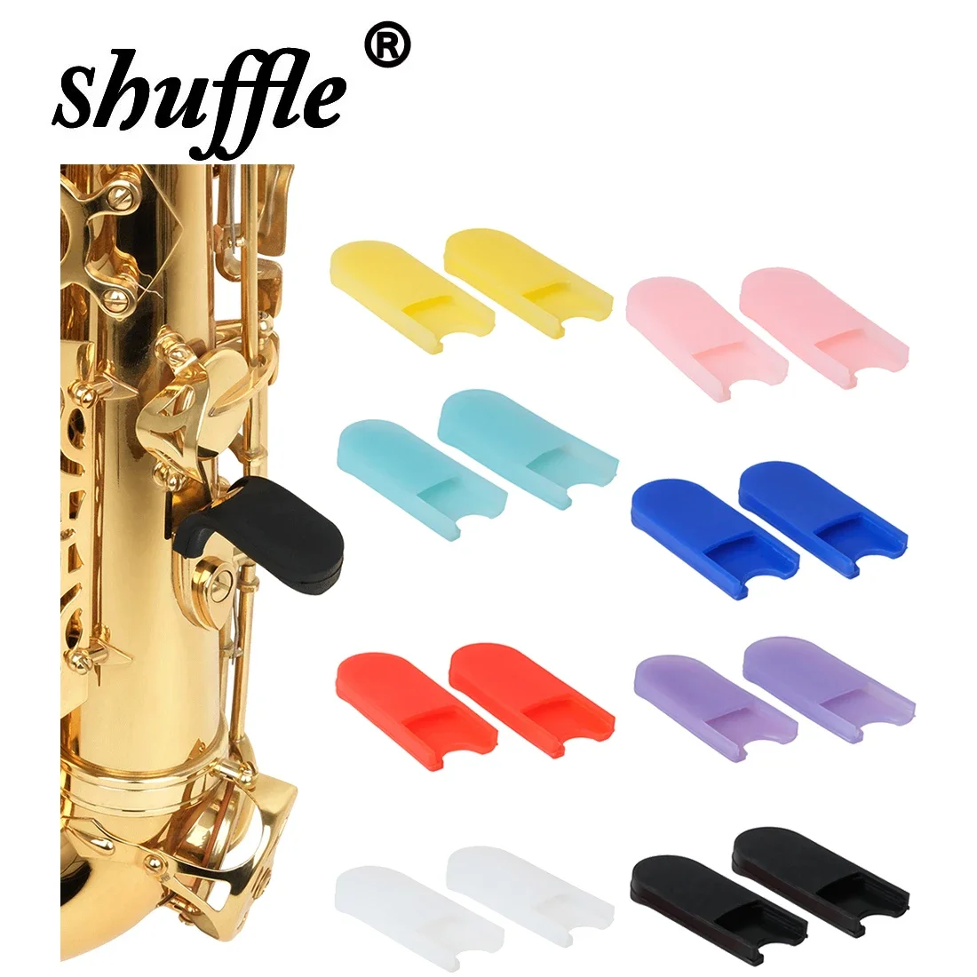 2Pcs Saxophone Finger Rest Cover With Saddle Color Silicone Thumb Rest For Saxophone Professional Universal Accessories Parts