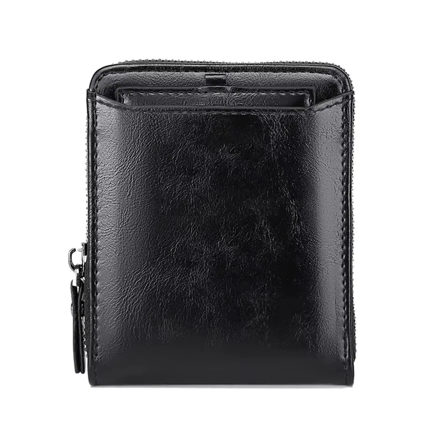 

Classic men's zipper wallet PU leather coin wallet credit cardholder for men and women RFID anti-theft Men's wallet