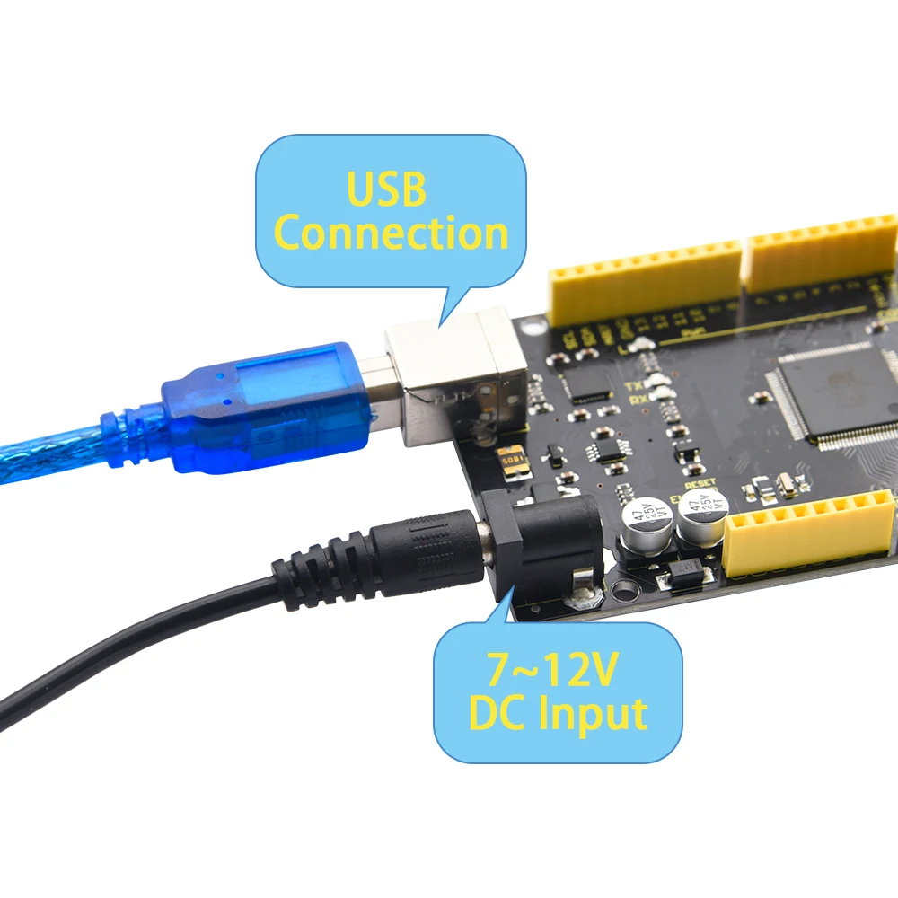 Keyestudio MEGA  Development  2560 Board USB Serial Chip CP2102 +USB Cable Compatible For Arduino Mega 2560 ATMEGA2560-16AU