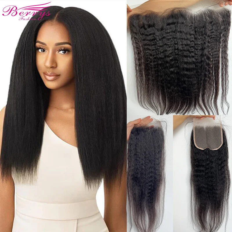 

Kinky Straight 13x6 HD Lace Frontals 7x7 HD Closure SKINLIKE Pre Plucked Hairline Frontal Peruvian Human Hair Melt Skins Hair