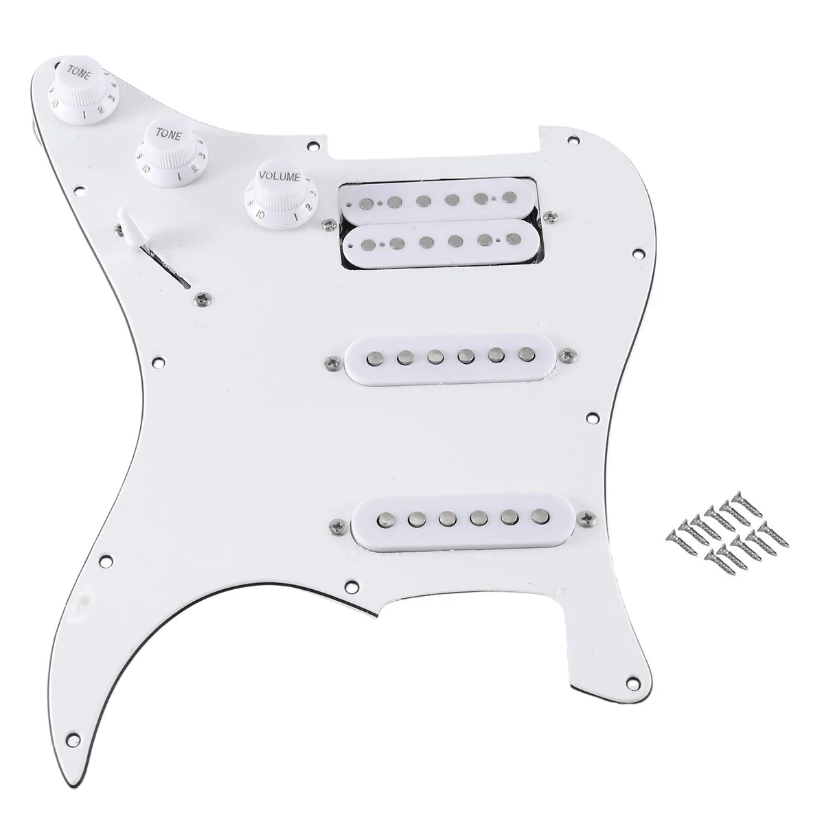 ST SQ Electric Guitar Loaded Prewired Electric Guitar Pickguard Pickup Assembly White Regular