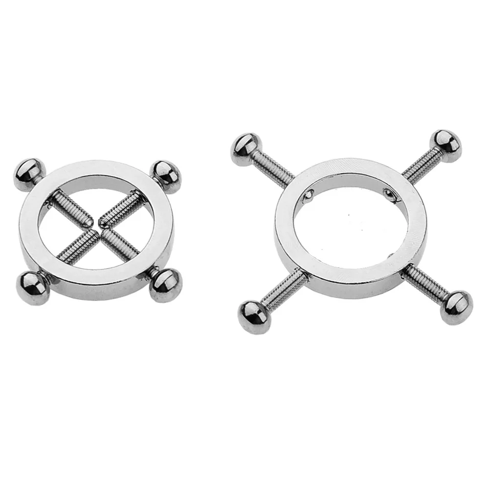 عبر الفولاذ المقاوم للصدأ مقاطع الثدي الجنس لعب زوجين لعبة قابل للتعديل الحلمات المشابك الثدي محفز تدليك للمرأة والرجل مثلي الجنس