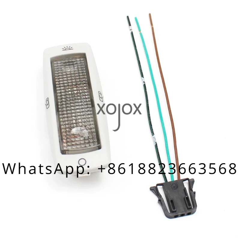 XOJOX-Lámpara de luz trasera de lectura para coche, luz de techo gris con Cable, para VW Jetta, Golf, Passat, Beetle, Tiguan, Skoda, Fabia, Superb Seat, 3B0947291