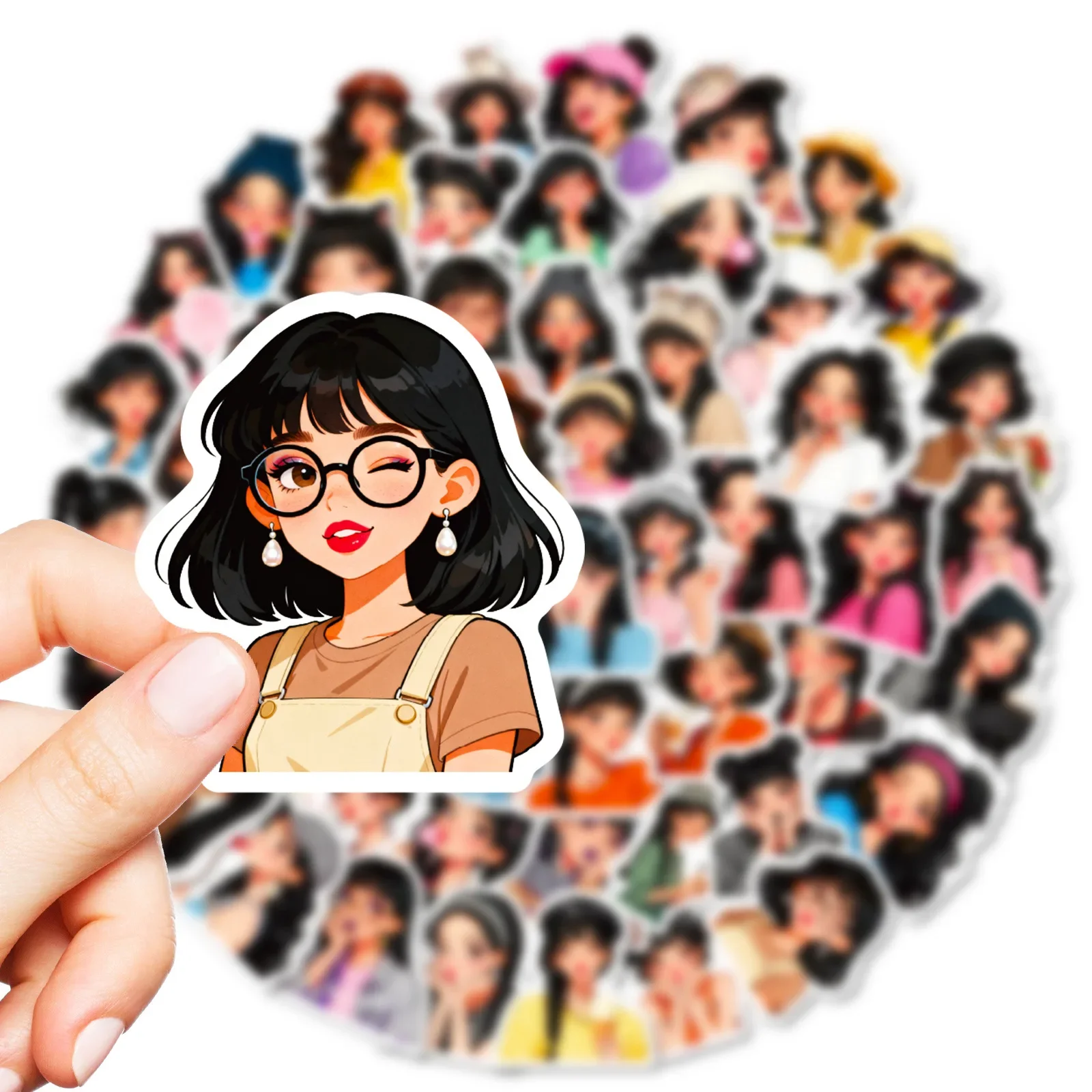 10/56PCS Pouty Lippen Schoonheid Graffiti Stickers Decoratie Bagage Telefoon Gitaar Plakboek Cup Auto Koelkast Waterdichte Sticker Kid speelgoed