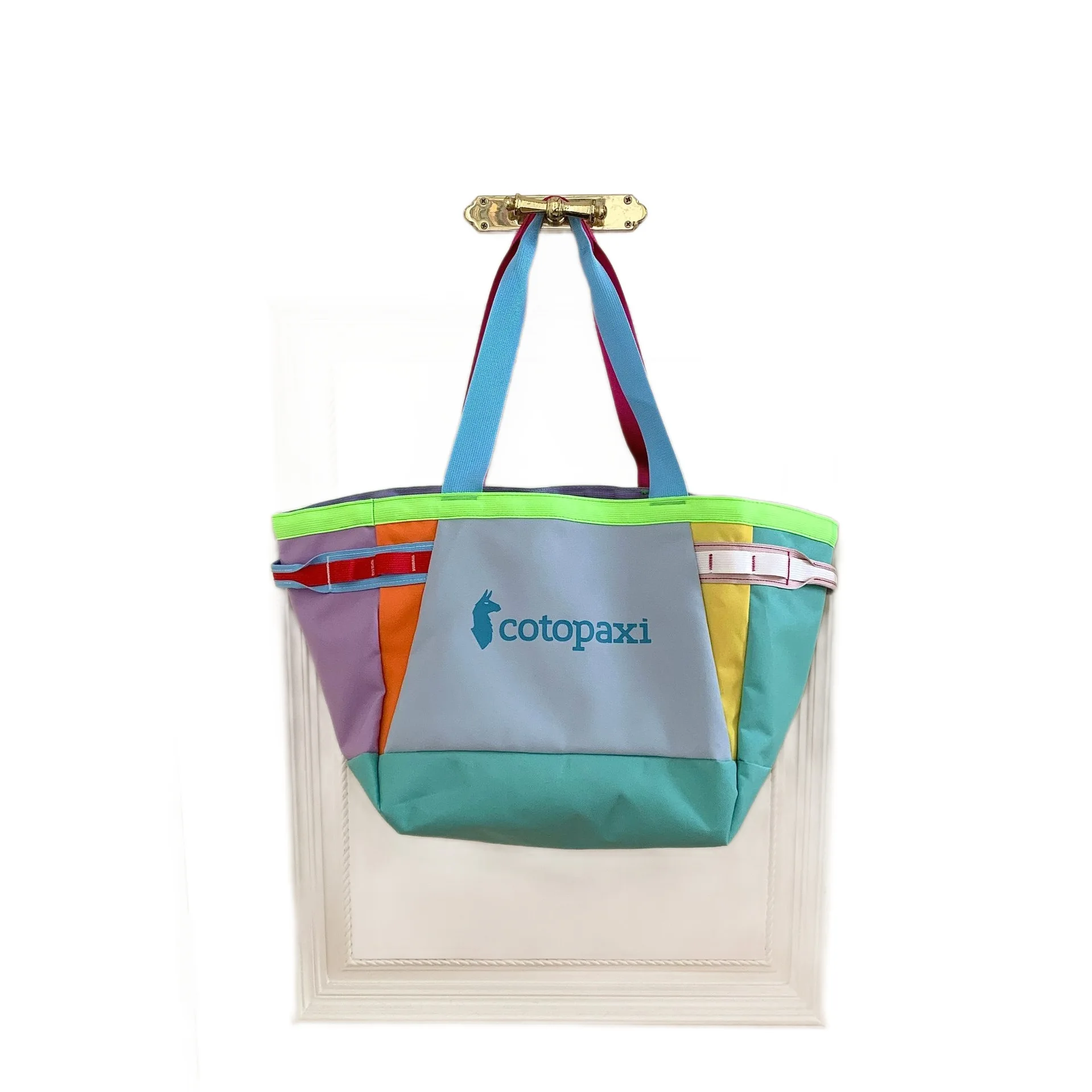 Cotopaxi South American Alpaca Dopaamine Nylon Color Block Tote Bag 30L Large Capacity Outdoor Travel Shoulder Bag