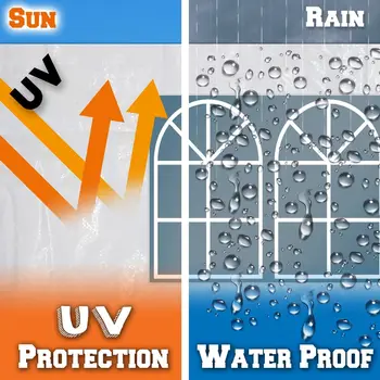 戶外遮陽篷側牆,防水PE材質,2件裝,適用於10x10、10x20涼亭,防紫外線,可拆卸,附魔鬼氈。 8 最佳銷售 戶外遮陽篷 - №4