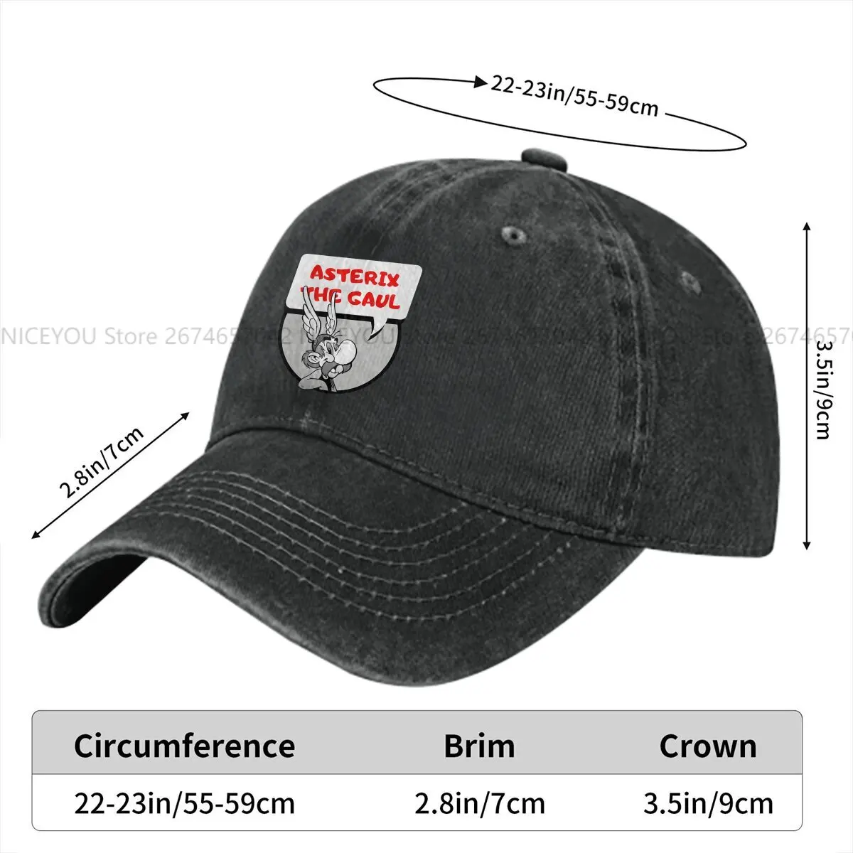 Cartoon Baseball Cap Men Hats Women Visor Protection Snapback Asterixs and Obelixs Cartoon Comic Caps