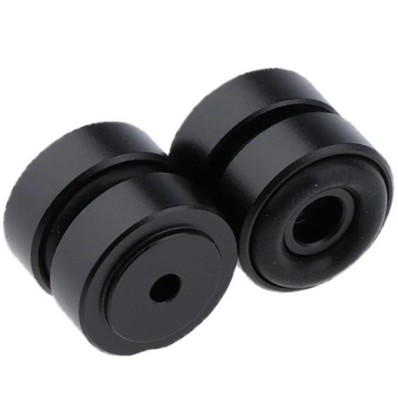 4 قطعة/المجموعة الأسود الألومنيوم المتكلم مشغل أقراص مضغوطة القرص الدوار راديو مكبر للصوت قدم وسادة حصيرة حامل خزانة عزل قاعدة