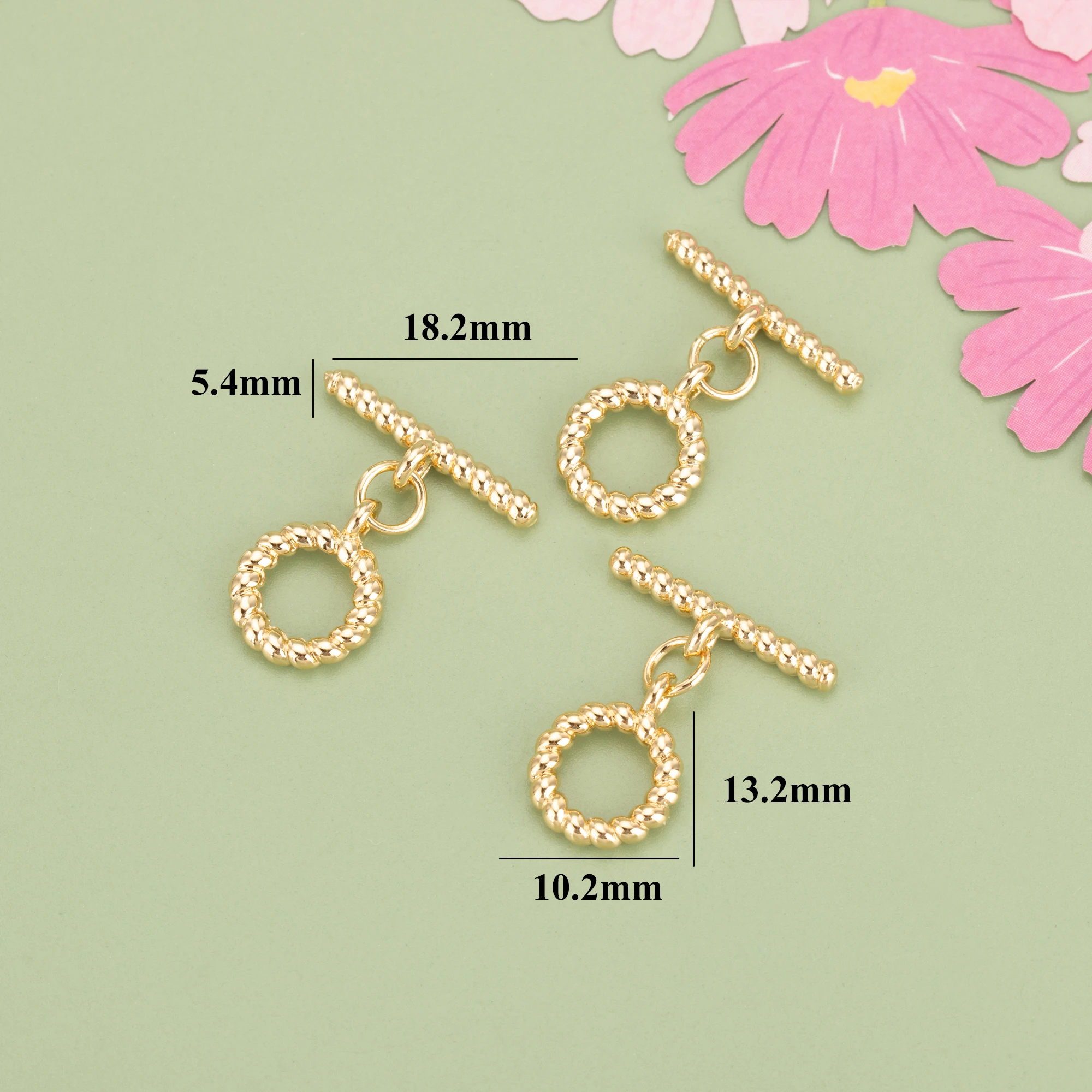 YEGUI M1126,jewelry accessories,chain connector,18k gold plated,copper metal,rhodium plated,hand made,jewelry making,10pcs/lot