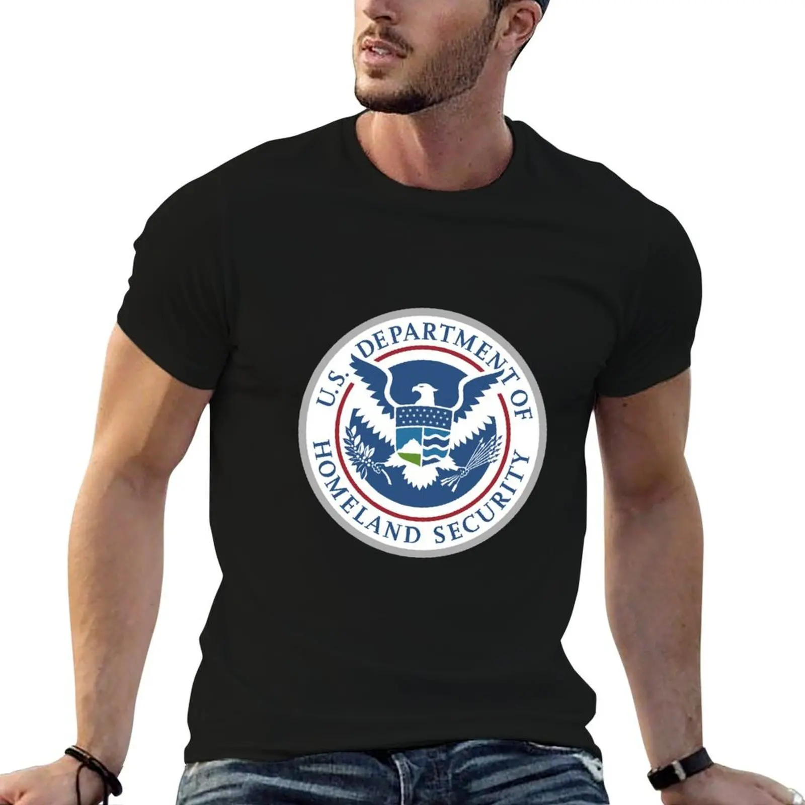 AMERIKA U.S. DEPARTMENT OF HOMELAND SECURITY T-Shirt t shirt custom print cotton t shirts man 100% T-Shirt