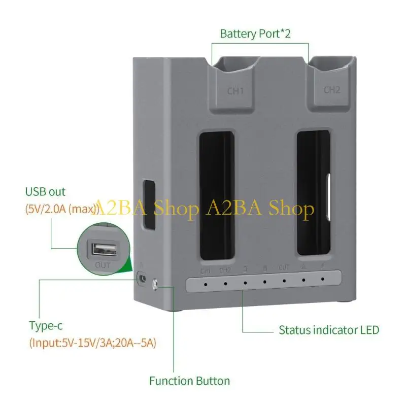 

A2BA USB Battery Charging Fast Charging Battery Charging for 4 Camera