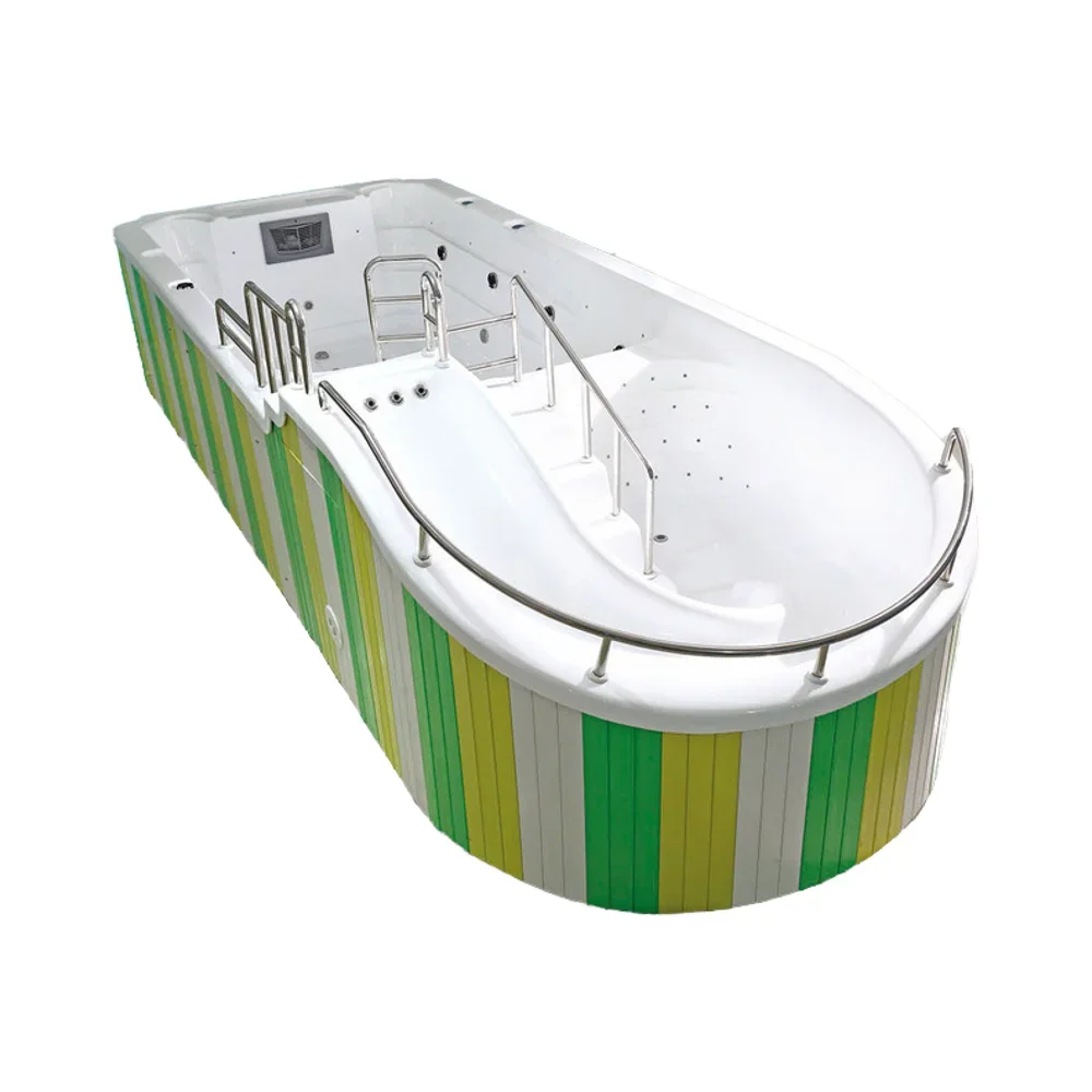 Outdoor Garden Swim Spa Fiberglass Pool with Custom Kids BG-899 Model Logo Cover