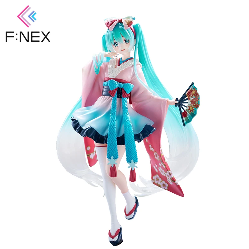 

В наличии, оригинальная фигурка F:NEX TENITOL Hatsune Miku NEO TOKYO серии KIMONO, экшн-фигурка аниме, коллекционные куклы, орнамент, подарок