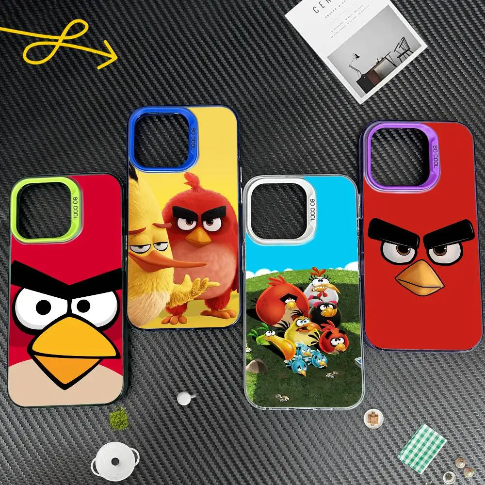 

T-Angry Birds Phone Case For iPhone 17,16,15,14,13,12,Pro MAX Black Matte Shockproof Cover