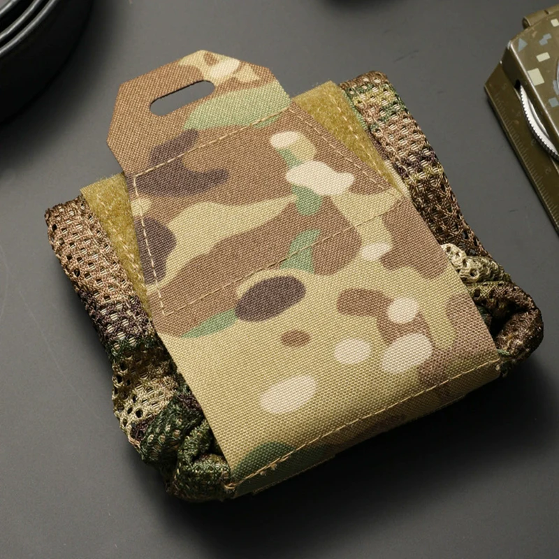 Tactical Roll-Up Drawstring Organizer Utility Folding Waist Bag Portable Mesh Foldable Zero Bulk EDC Tool Outdoor Storage Pouch