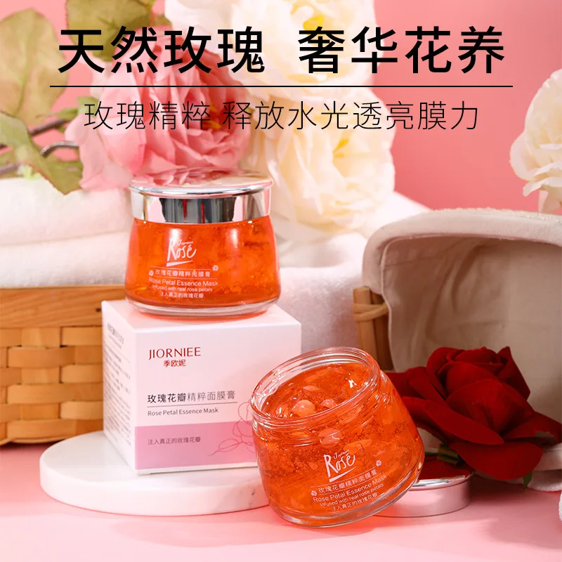 Smear-On Sleeping Mask rose petal essence Remove Dark Spots Fade Acne Scars Melanin Pigmentation Melasma Anti-Aging 1pcs 150g