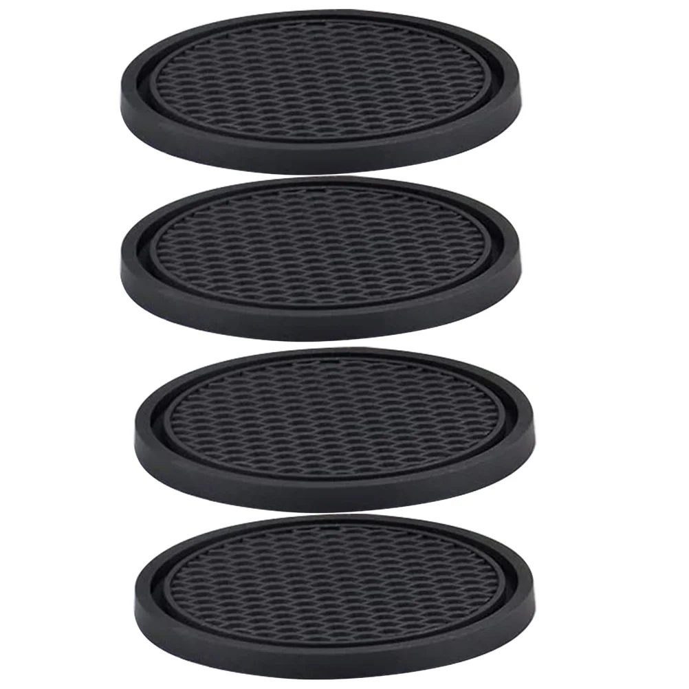 

4pcs Heat Coasters Round Pvc Cup Mats Heat Resistant Coasters For Home Kitchen Hotel Dining Table Insulation Protection Set