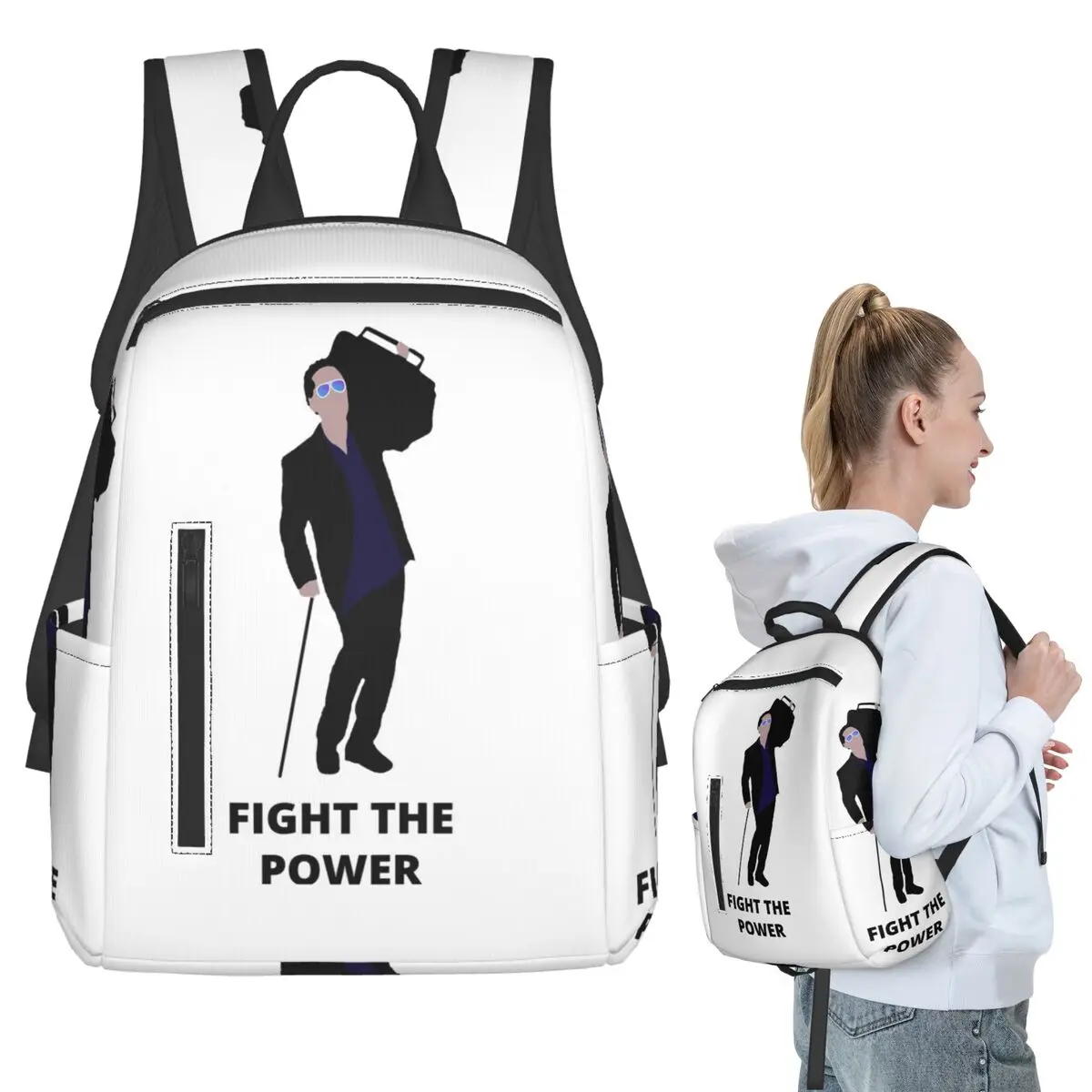 

Fight The Power - House MD, Dr Gregory House Backpack Student BookBag Kids School Bag Laptop Shoulder Bags Men Women
