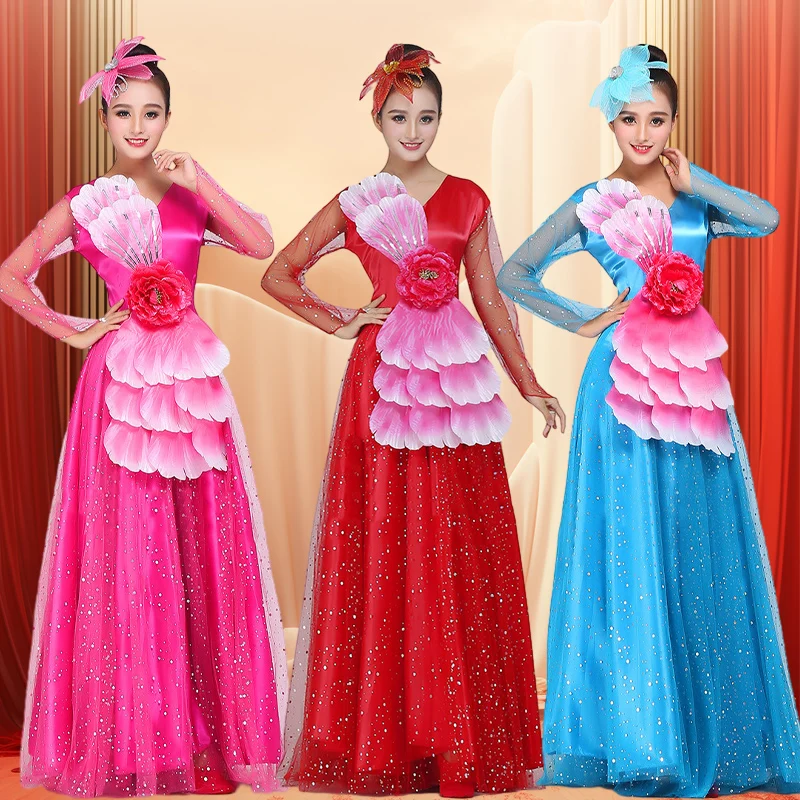 

360 Degree Spanish Dance Costume Classic Dance Costume Flamenco Women Swing Skirts Bullfight Opening Dance Performance