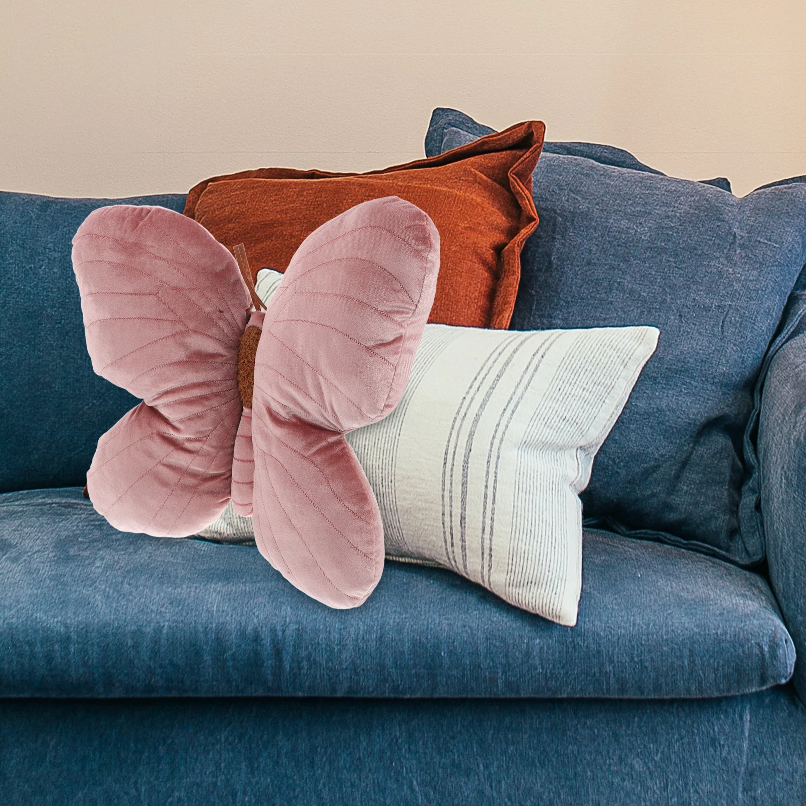 

Pink Butterfly Shaped Pillow Decorative Bed Pillows Unique Throw Pillows for Girls Cozy Ambiance Vibrant Color Supportive