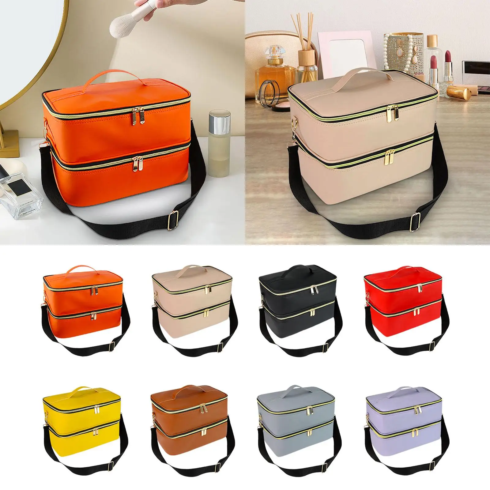

Nail Polish Carrying Bag, Compact Double Compartment Organizer
