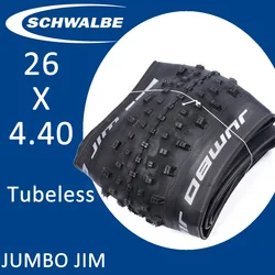 SCHWALBE JUMBO JIM FAT BICYCLE TIRE. Tubeless, Clincher 26X4.40 26X4.0 FAT BIKE Accessories Parts